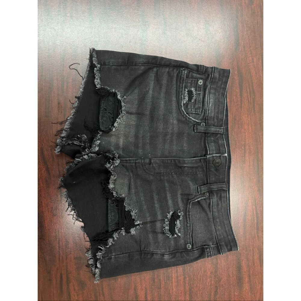 American Eagle Next Level Stretch High-Rise Shortie Black Shorts Size 8